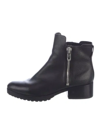 Pre-owned 3.1 Phillip Lim Leather Moto Boots In Black