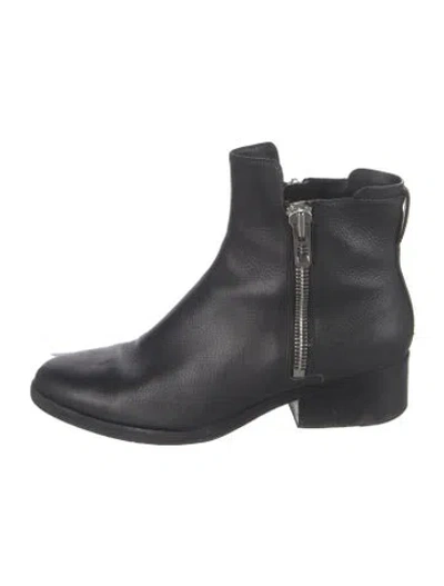 Pre-owned 3.1 Phillip Lim Leather Moto Boots In Black