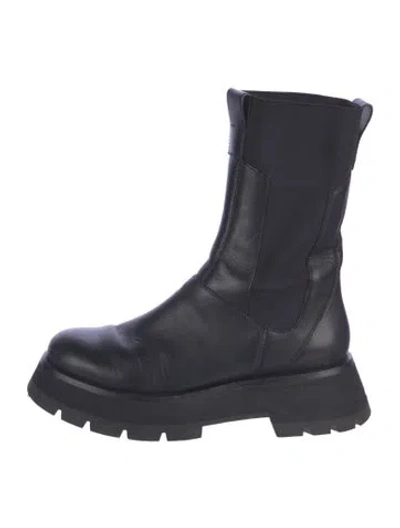 Pre-owned 3.1 Phillip Lim Leather Moto Boots In Blue