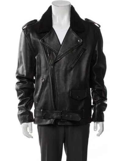 Pre-owned 3.1 Phillip Lim Leather Moto Jacket In Gray