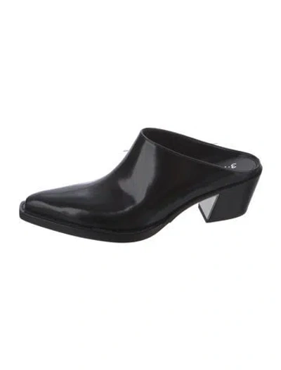Pre-owned 3.1 Phillip Lim Leather Mules In Black