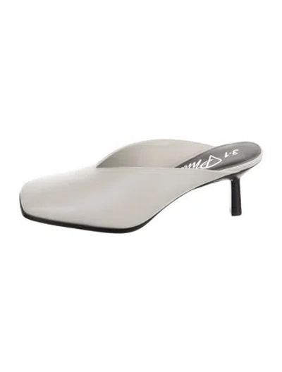 Pre-owned 3.1 Phillip Lim Leather Mules In Neutral