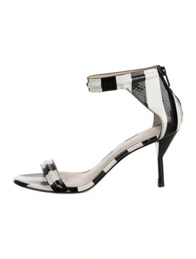 Pre-owned 3.1 Phillip Lim Leather Printed Sandals In Black