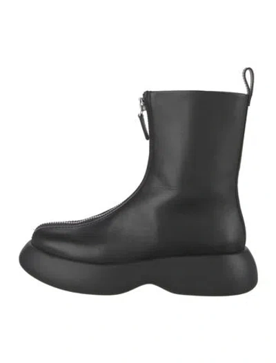 Pre-owned 3.1 Phillip Lim Leather Rain Boots In Black