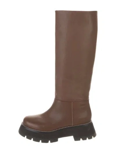 Pre-owned 3.1 Phillip Lim Leather Rain Boots In Brown