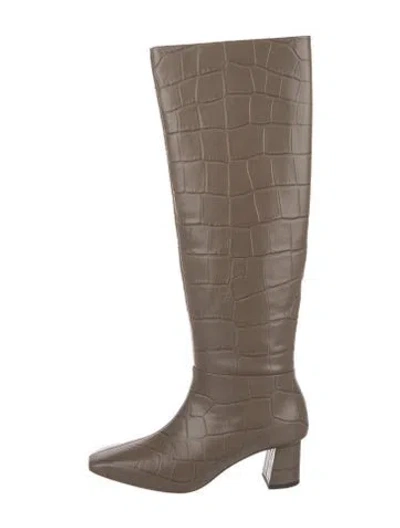 Pre-owned 3.1 Phillip Lim Leather Riding Boots In Gray