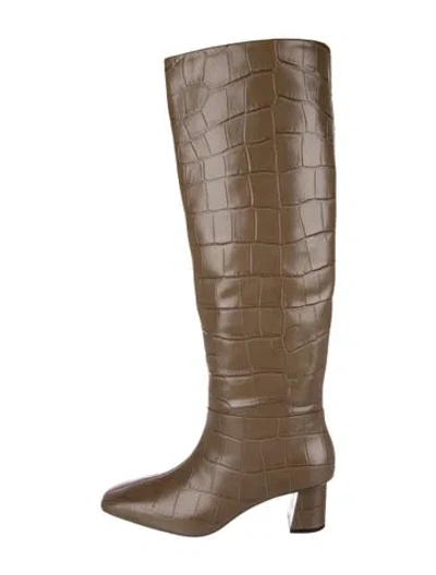Pre-owned 3.1 Phillip Lim Leather Riding Boots In Gray
