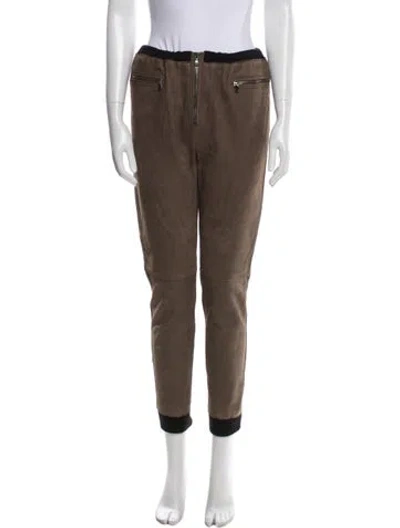 Pre-owned 3.1 Phillip Lim Leather Skinny Leg Pants In Gray