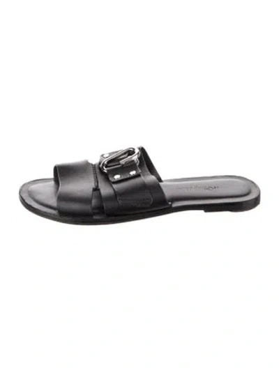 Pre-owned 3.1 Phillip Lim Leather Slides In Black