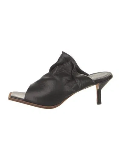 Pre-owned 3.1 Phillip Lim Leather Slides In Black
