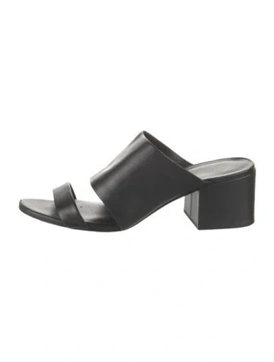 Pre-owned 3.1 Phillip Lim Leather Slides In Black