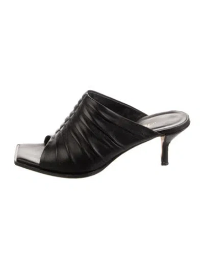 Pre-owned 3.1 Phillip Lim Leather Slides In Black