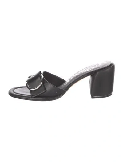 Pre-owned 3.1 Phillip Lim Leather Slides In Black