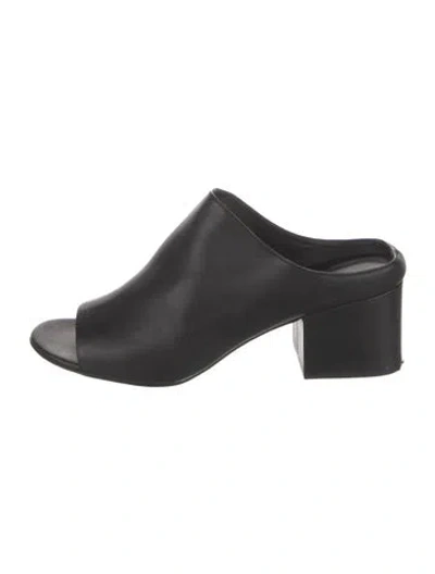 Pre-owned 3.1 Phillip Lim Leather Slides In Black