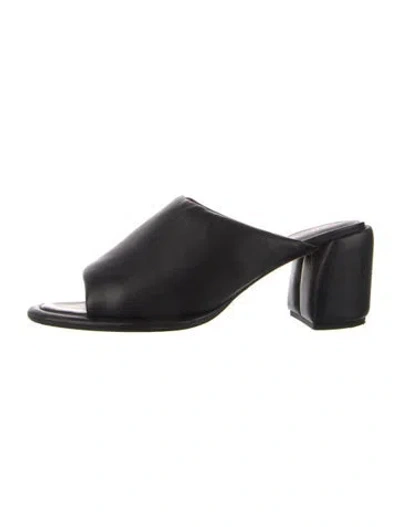 Pre-owned 3.1 Phillip Lim Leather Slides In Black