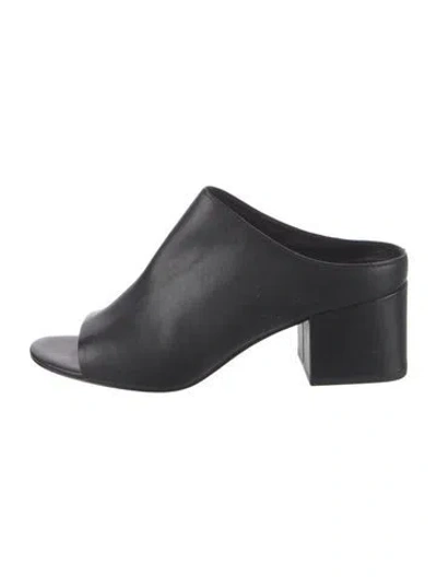 Pre-owned 3.1 Phillip Lim Leather Slides In Black
