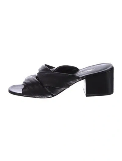 Pre-owned 3.1 Phillip Lim Leather Slides In Black