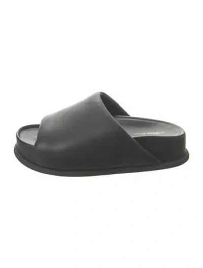 Pre-owned 3.1 Phillip Lim Leather Slides In Black