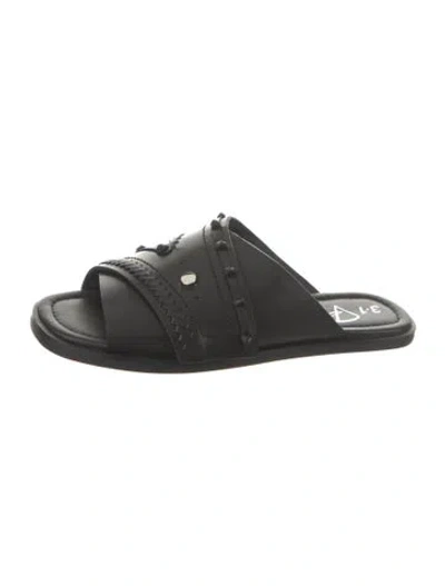 Pre-owned 3.1 Phillip Lim Leather Slides In Black