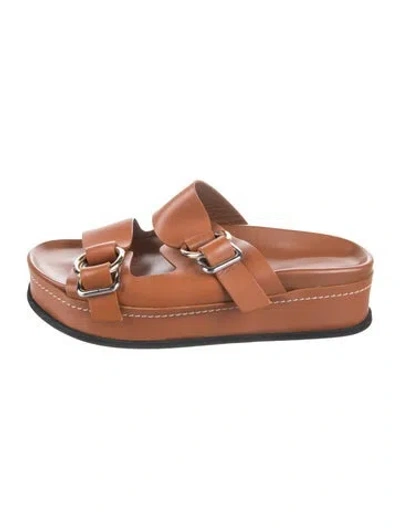 Pre-owned 3.1 Phillip Lim Leather Slides In Brown