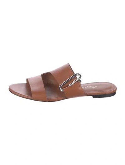 Pre-owned 3.1 Phillip Lim Leather Slides In Neutrals