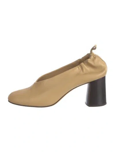 Pre-owned 3.1 Phillip Lim Leather Slingback Pumps In Neutral