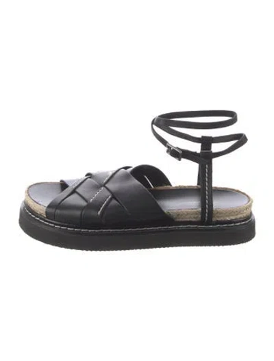 Pre-owned 3.1 Phillip Lim Leather Slingback Sandals In Black