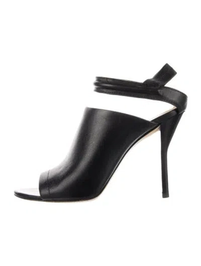 Pre-owned 3.1 Phillip Lim Leather Slingback Sandals In Black