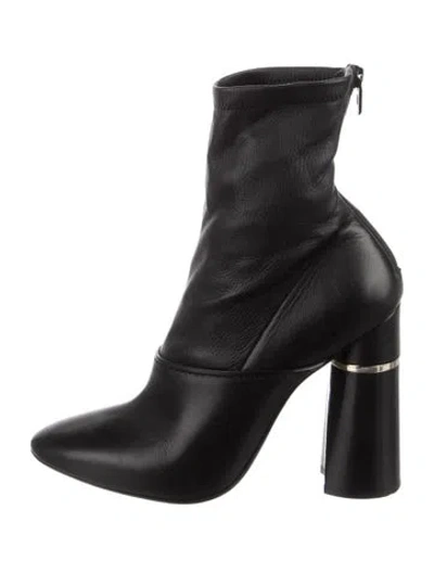 Pre-owned 3.1 Phillip Lim Leather Sock Boots In Black