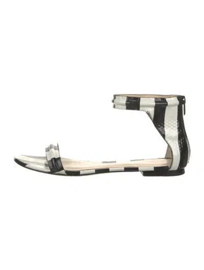 Pre-owned 3.1 Phillip Lim Leather Striped Sandals