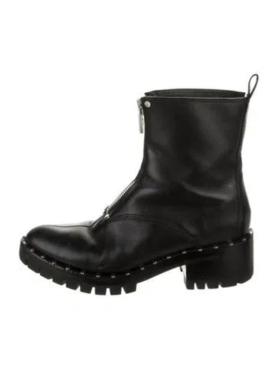 Pre-owned 3.1 Phillip Lim Leather Studded Accents Combat Boots In Black