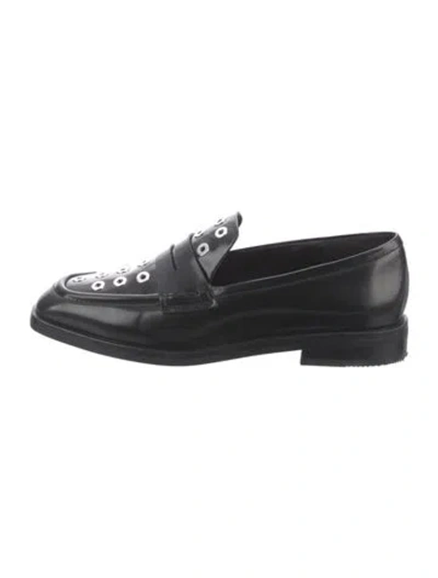 Pre-owned 3.1 Phillip Lim Leather Studded Accents Loafers In Black