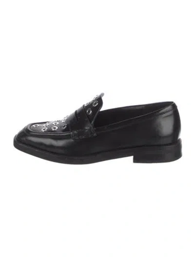 Pre-owned 3.1 Phillip Lim Leather Studded Accents Loafers In Black