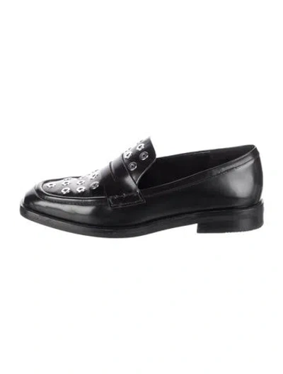 Pre-owned 3.1 Phillip Lim Leather Studded Accents Loafers In Black