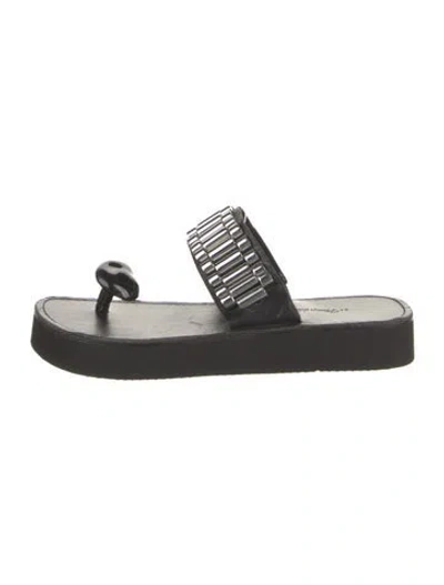 Pre-owned 3.1 Phillip Lim Leather Studded Accents Slides In Black