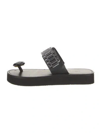 Pre-owned 3.1 Phillip Lim Leather Studded Accents Slides In Black