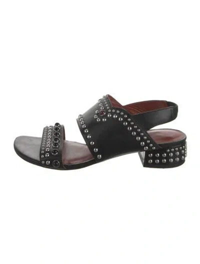 Pre-owned 3.1 Phillip Lim Leather Studded Accents Slingback Sandals In Black