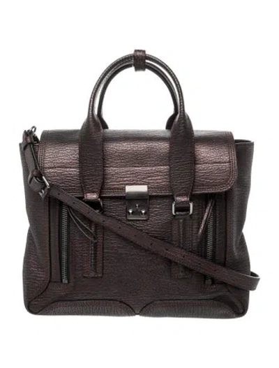 Pre-owned 3.1 Phillip Lim Leather Top Handle Bag In Burgundy
