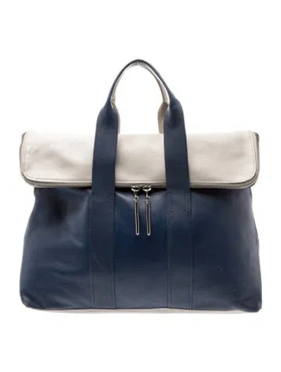 Pre-owned 3.1 Phillip Lim Leather Top Handle Bag Vintage In Blue