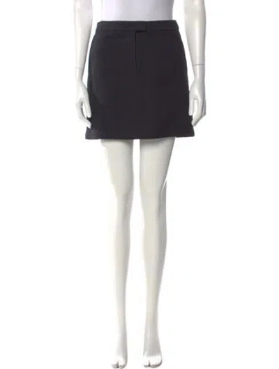 Pre-owned 3.1 Phillip Lim Leather Trim Embellishment Mini Skirt In Black