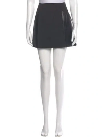 Pre-owned 3.1 Phillip Lim Leather Trim Embellishment Mini Skirt In Black