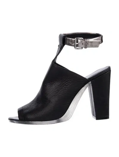 Pre-owned 3.1 Phillip Lim Leather T-strap Sandals In Black