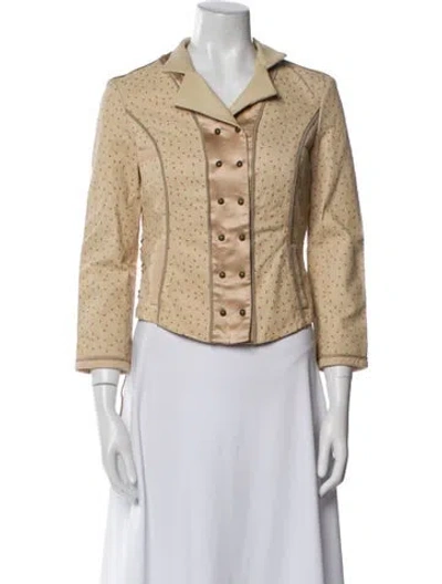 Pre-owned 3.1 Phillip Lim Leather Tweed Pattern Blazer In Neutral