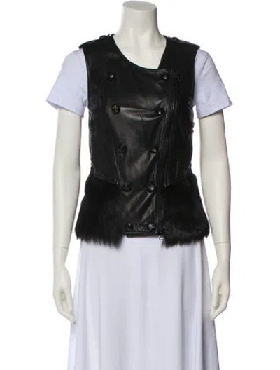 Pre-owned 3.1 Phillip Lim Leather Vest In Black
