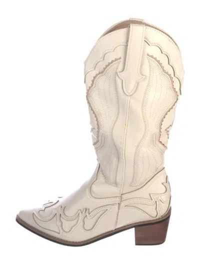 Pre-owned 3.1 Phillip Lim Leather Western Boots In Neutrals