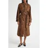 3.1 Phillip Lim Leopard Print Trench Coat In Brown