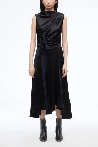 3.1 Phillip Lim Liberty Satin Dress In Black