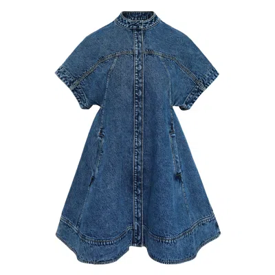 3.1 Phillip Lim Lightweight Denim Trapeze Dress In Blue