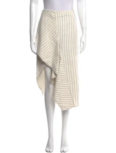 Pre-owned 3.1 Phillip Lim Linen Midi Length Skirt In Neutral