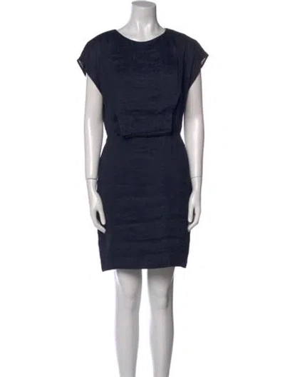Pre-owned 3.1 Phillip Lim Linen Mini Dress In Blue